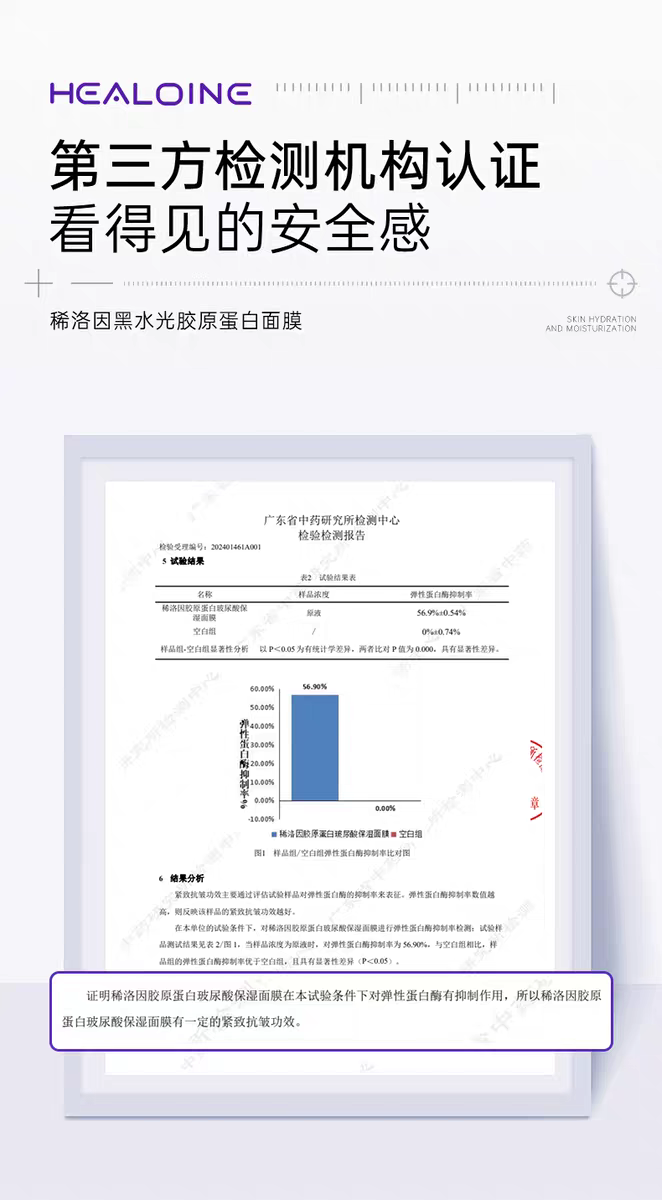 5 pieces of healoine Collagen Hyaluronic Acid Mask imported from South Korea. Healoine Black Hydrating Mask. Collagen hydrating, firming, anti-wrinkle and moisturizing detail image 6