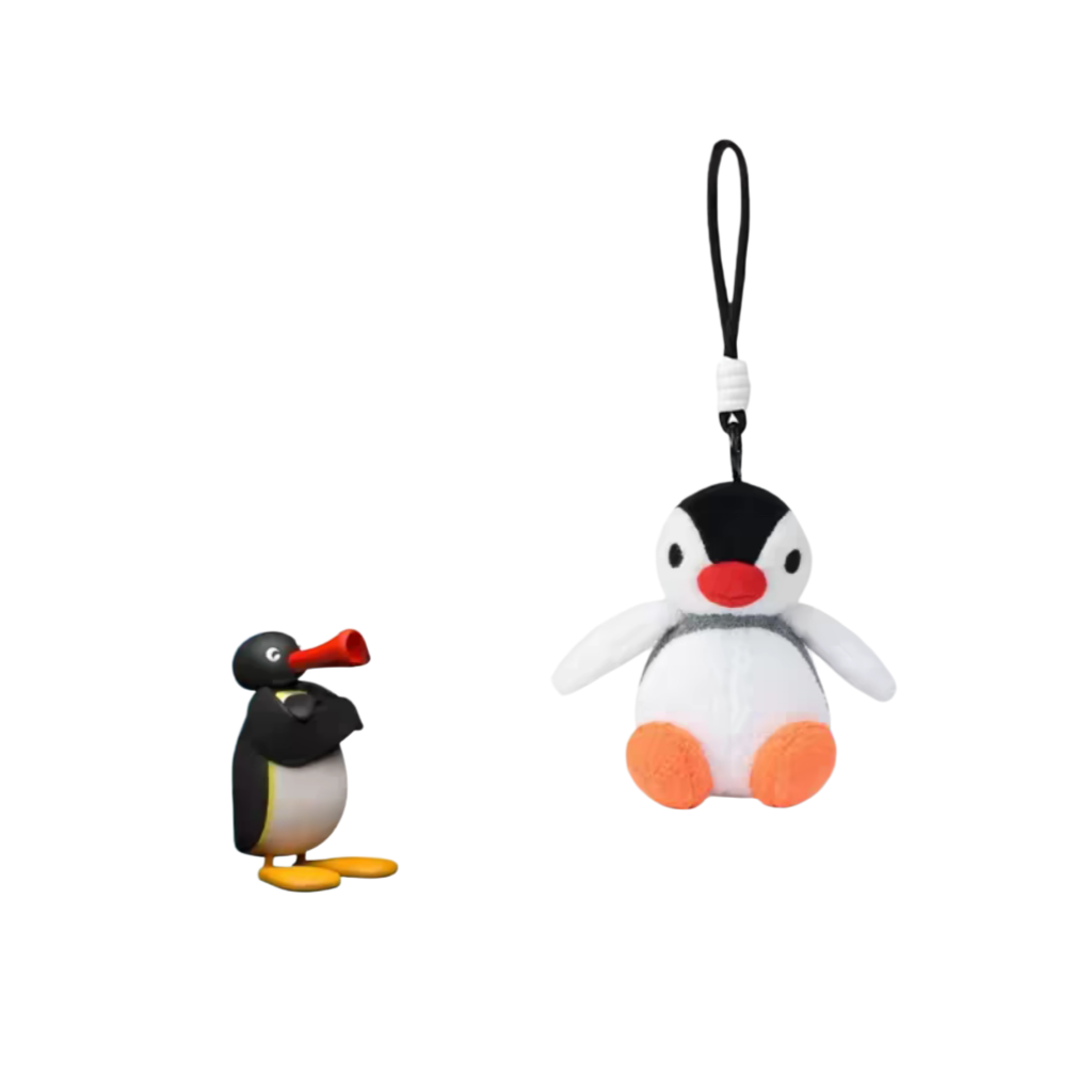 Genuine Pingu classic penguin family plush toys, dolls, bags, pendants, cute gifts for girls details Picture