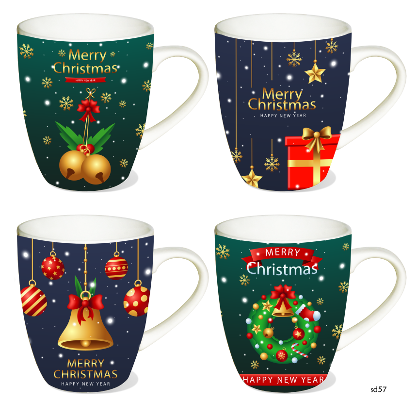 圣诞图案陶瓷杯马克杯-3