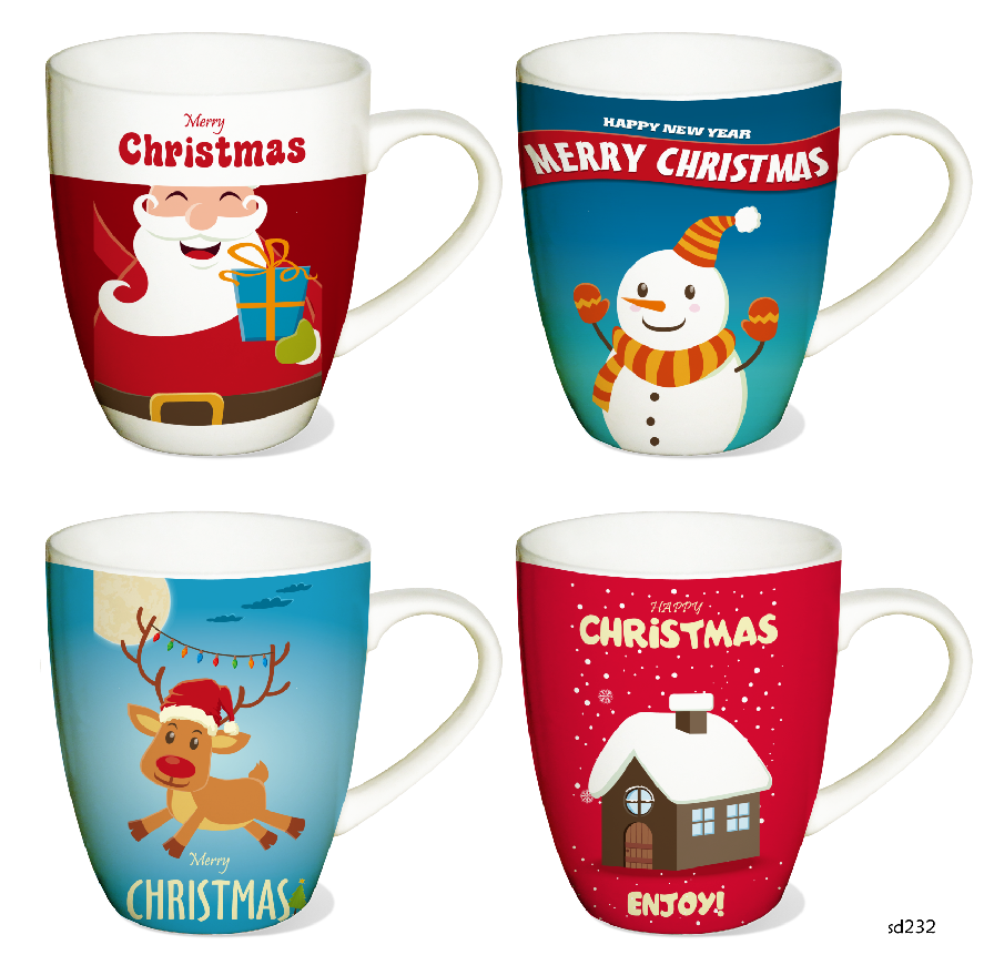 圣诞图案陶瓷杯马克杯-2
