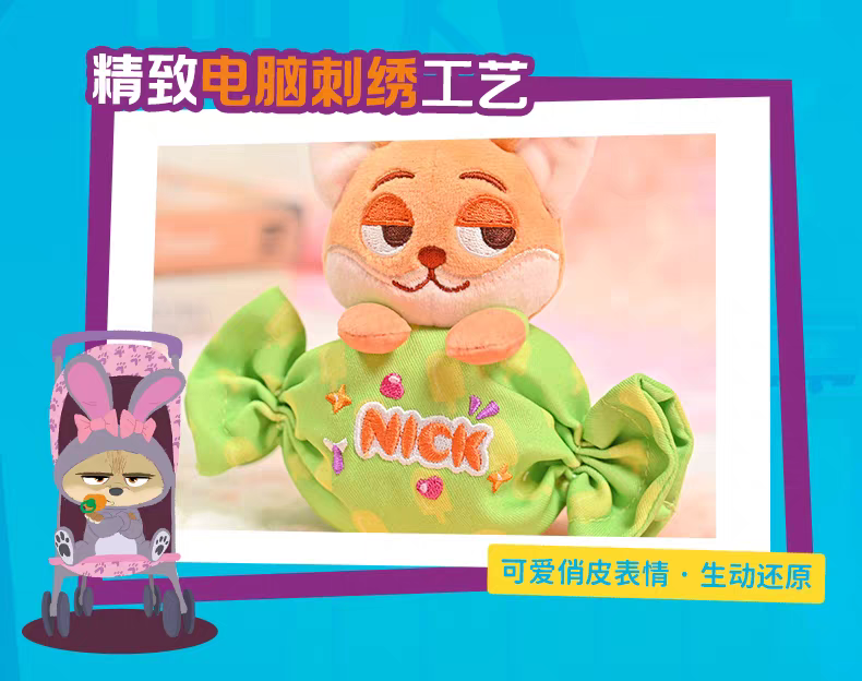 Disney potdemiel honey jar Nick plush Toy Walkman Pendant Loose Change Earphone case for girls Specification image