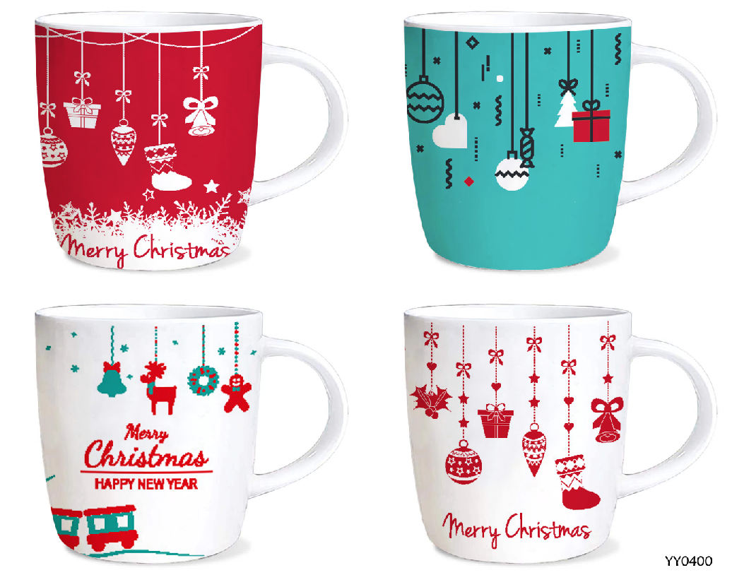 圣诞图案陶瓷杯马克杯-4
