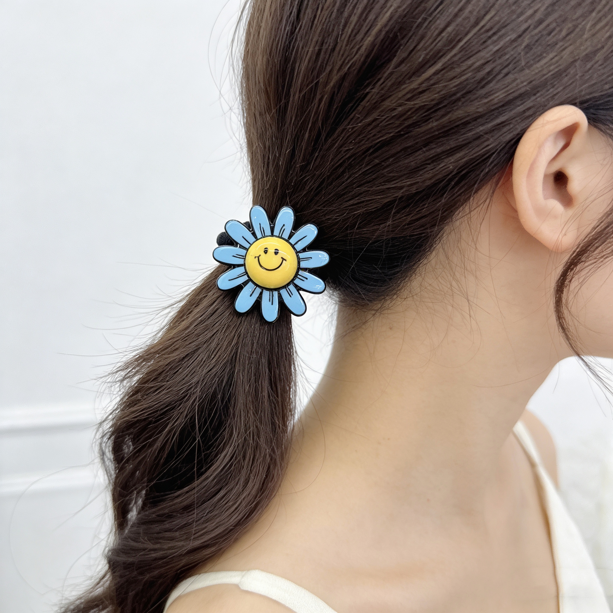 Original design, personalized and fashionable hair tie, cute acetate seamless hair band, high elasticity without damaging hair, trendy hair accessory Item Picture