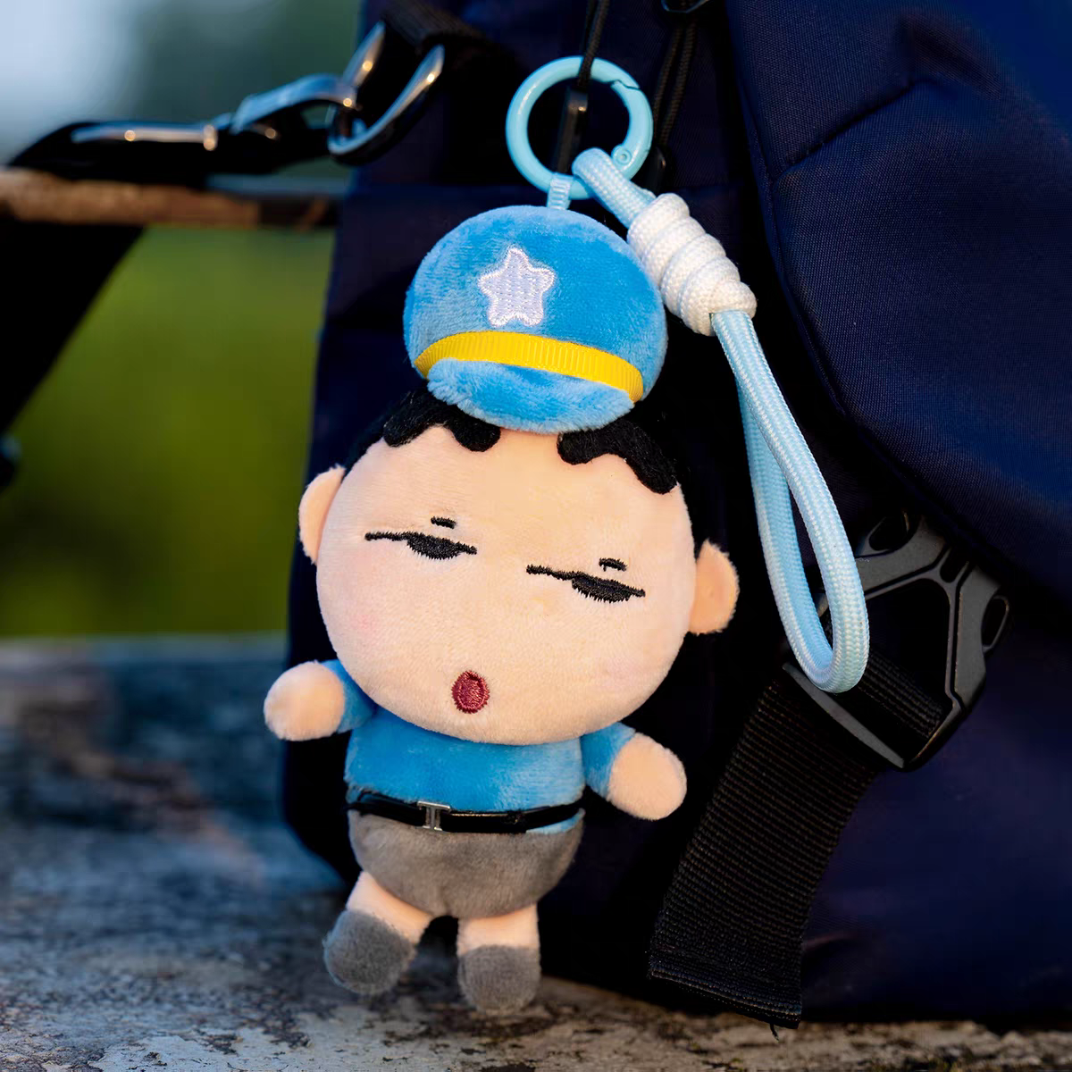 Authentic Crayon Shin-chan profession uniform keychain pendant, cute small schoolbag, backpack pendant chain, girls' gift Item Picture