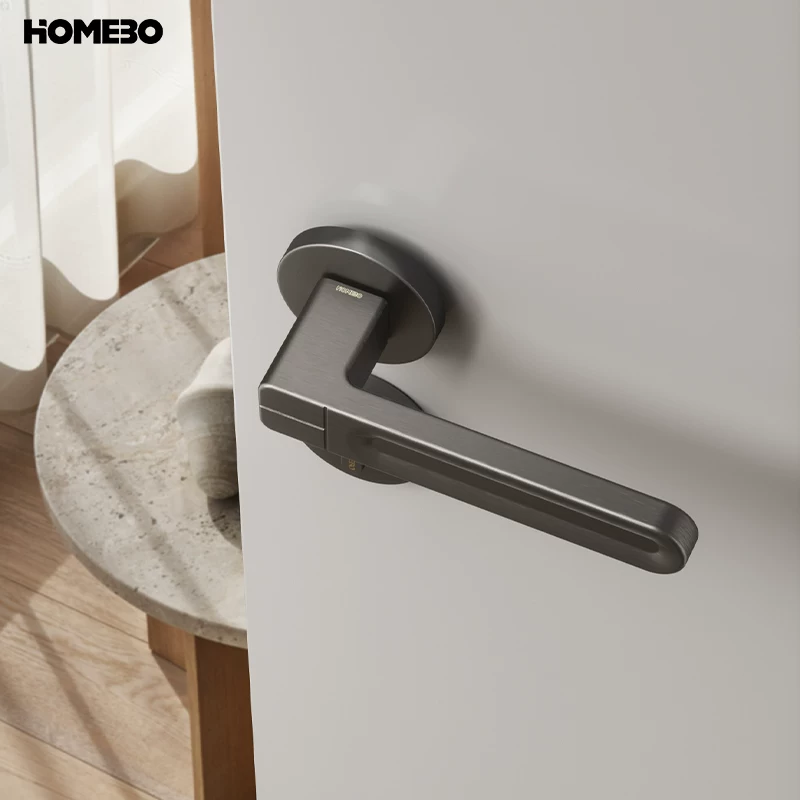 Haobao magnetic door lock, minimalist indoor bedroom, silent room door lock, modern and simple bathroom, household door handle Application Scenario