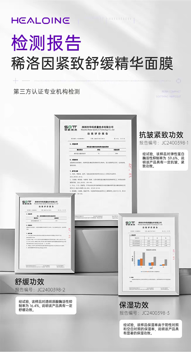 韩国进口healoine稀洛因紧致舒缓精华面膜5片   粉水光pdrn面膜胶原蛋白保湿紧致抗皱舒缓详情图3