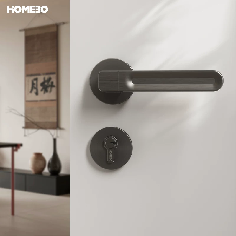 Haobao magnetic door lock, minimalist indoor bedroom, silent room door lock, modern and simple bathroom, household door handle