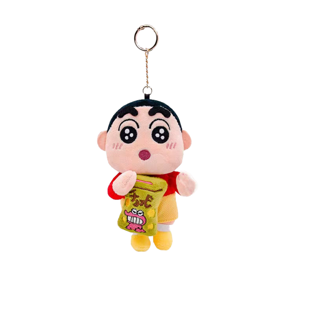 Authentic Crayon Shin-chan crocodile bag pendant, cute plush cartoon doll keychain, schoolbag pendant, student gift
