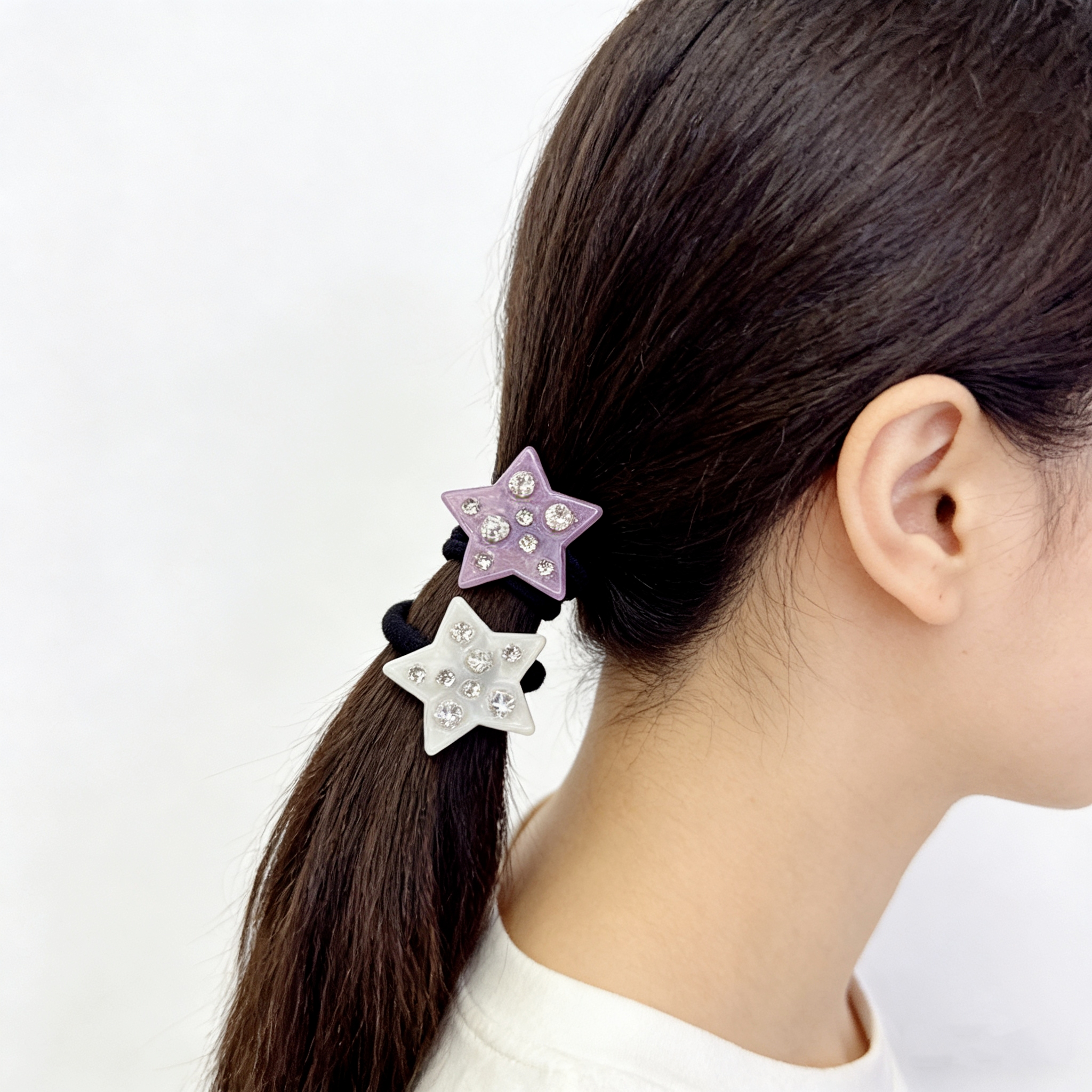 Original design, personalized and fashionable hair tie, cute acetate seamless hair band, high elasticity without damaging hair, trendy hair accessory Specification image