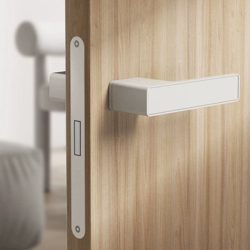 Haobao indoor door lock, magnetic silent lock, bedroom room, minimalist door handle, simple and ecological one-line lock