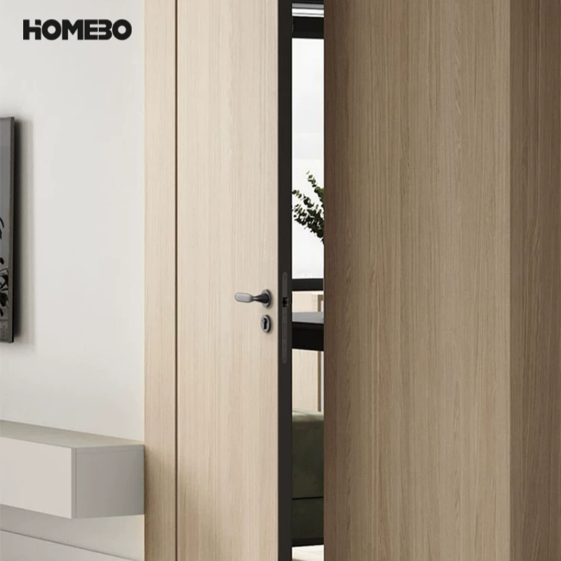 Haobao indoor door locks, bedroom silent magnetic door locks, modern room door locks, household split solid wood door handles Application Scenario