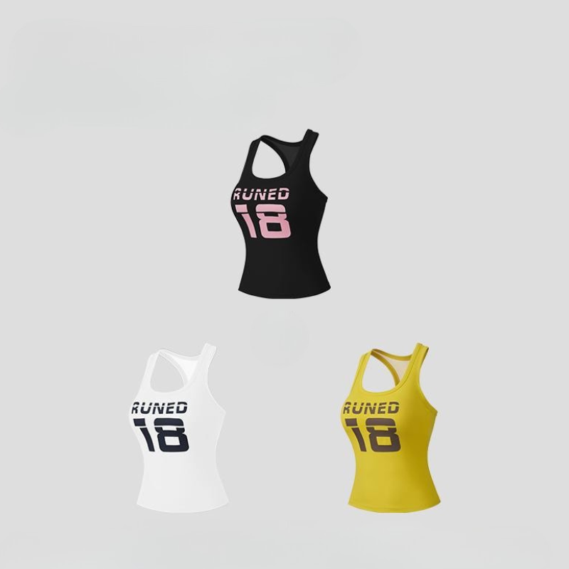 Summer's new trendy digital printed padded one-piece sports vest, high-strength outdoor sports yoga fitness wear full figure