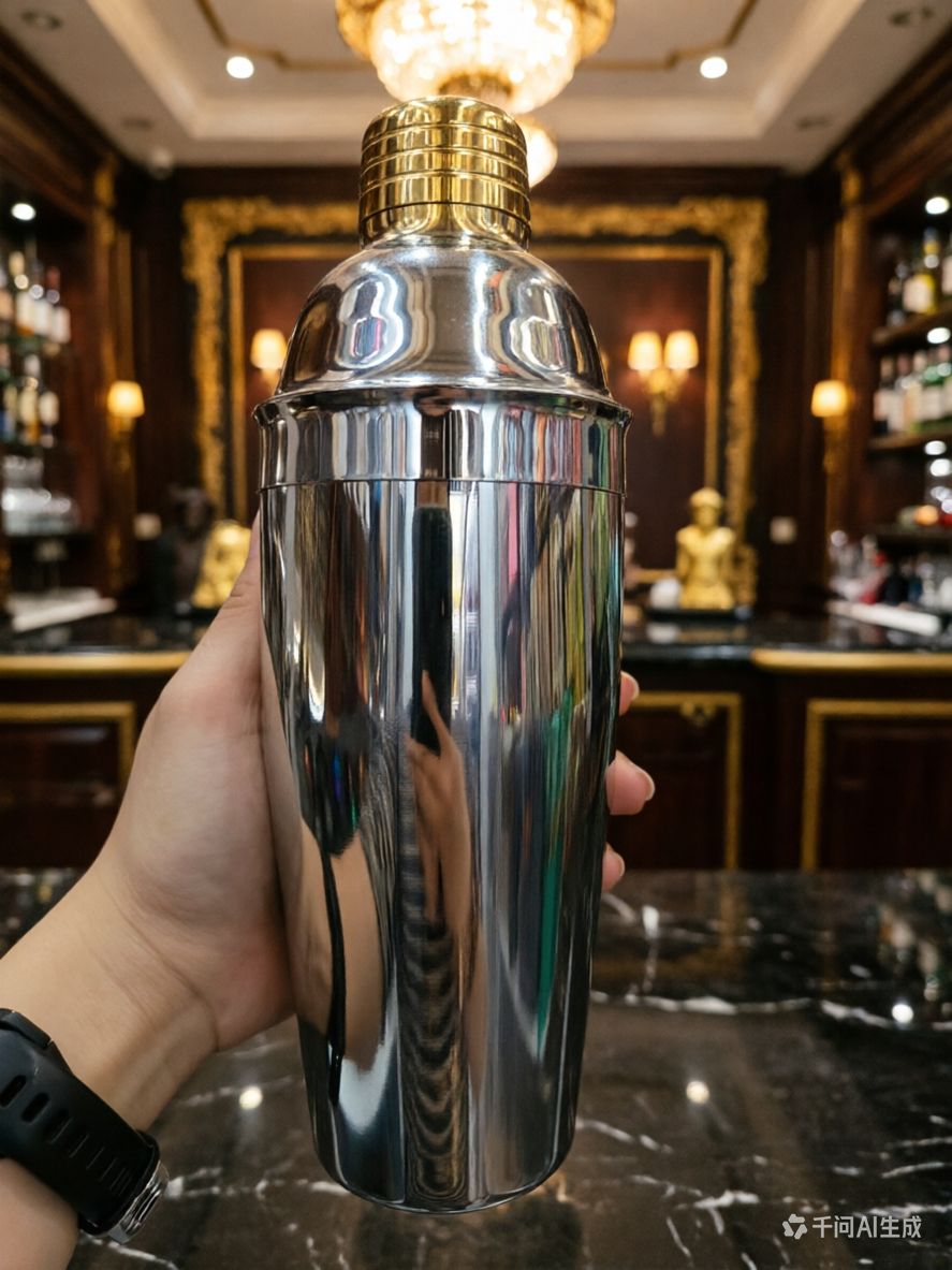 俄罗斯纯钛酒壶1kg银壶金属调酒壶红酒瓶醒酒器酒礼盒装