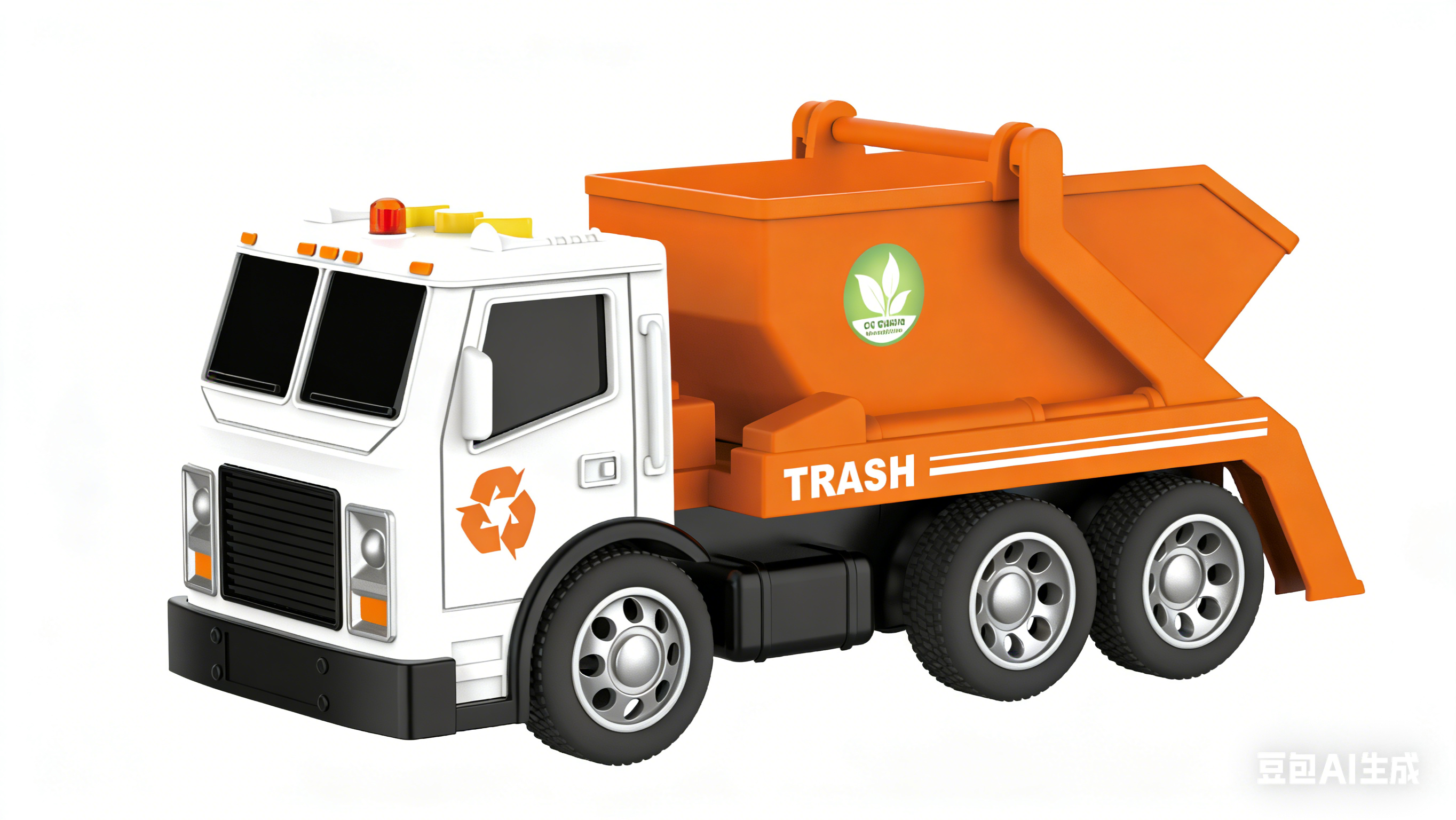 文艺WY1130B 惯性声光箱式环卫（橙） （声音、灯光）"风火轮合金玩具车汽车模型垃圾车风火轮合金车模风火轮合金车