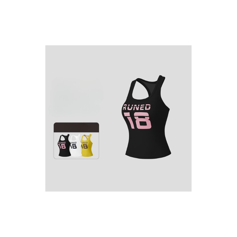 Summer's new trendy digital printed padded one-piece sports vest, high-strength outdoor sports yoga fitness wear Specification drawing