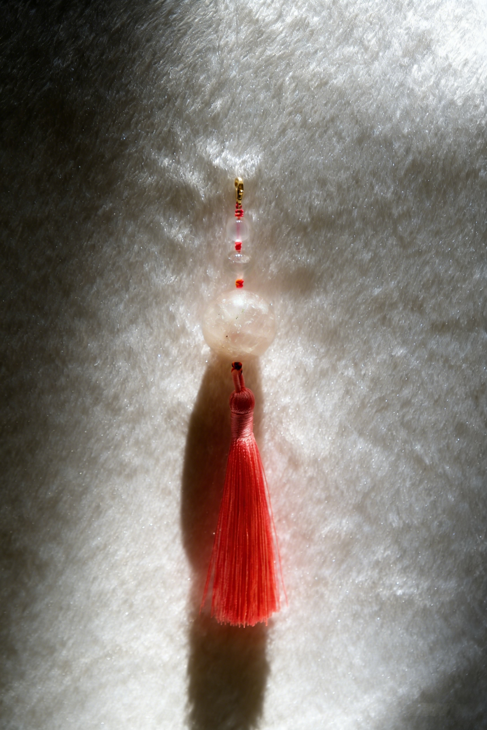 粉水晶流苏挂坠