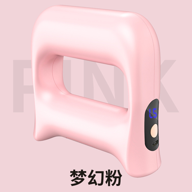 新款筋膜环按摩器家用筋膜环专业级迷你震动瑜伽环健身甩脂静音器，青色单环粉色单环