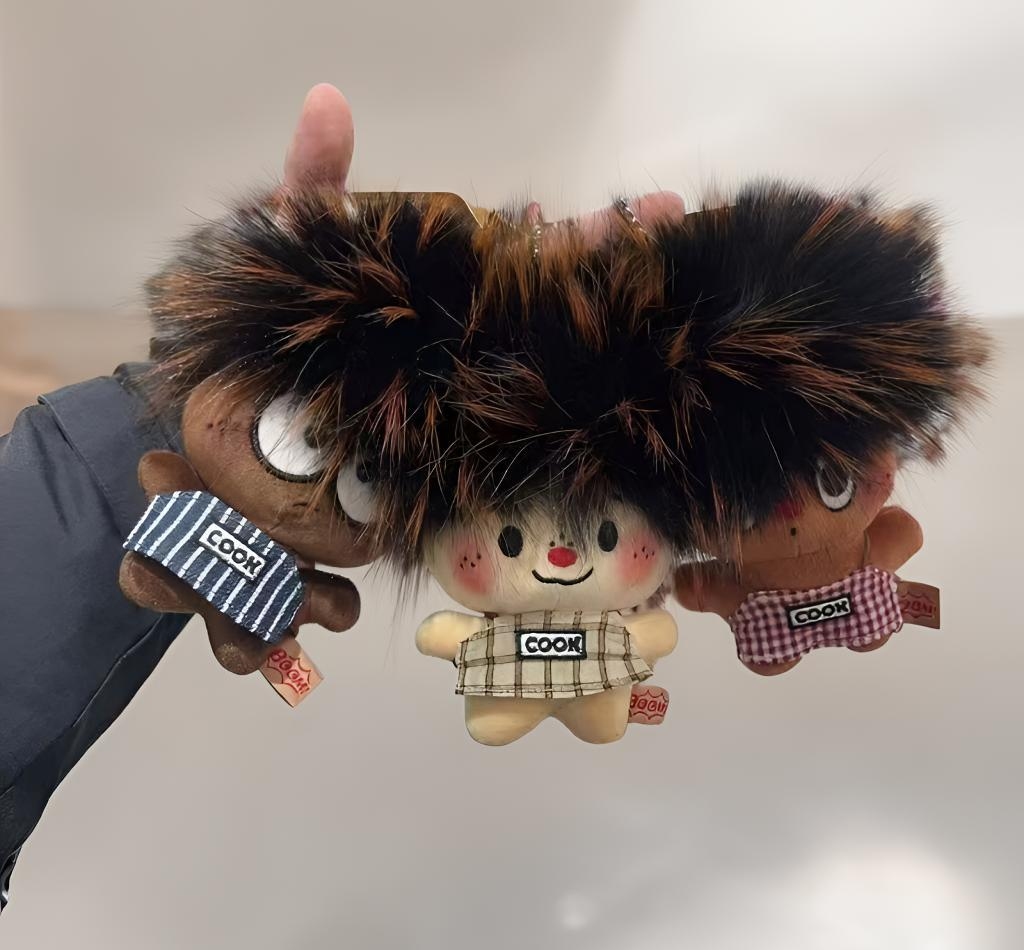 原创可爱丑萌炸毛公仔书包包挂件毛绒公仔玩偶钥匙扣背包挂饰礼物