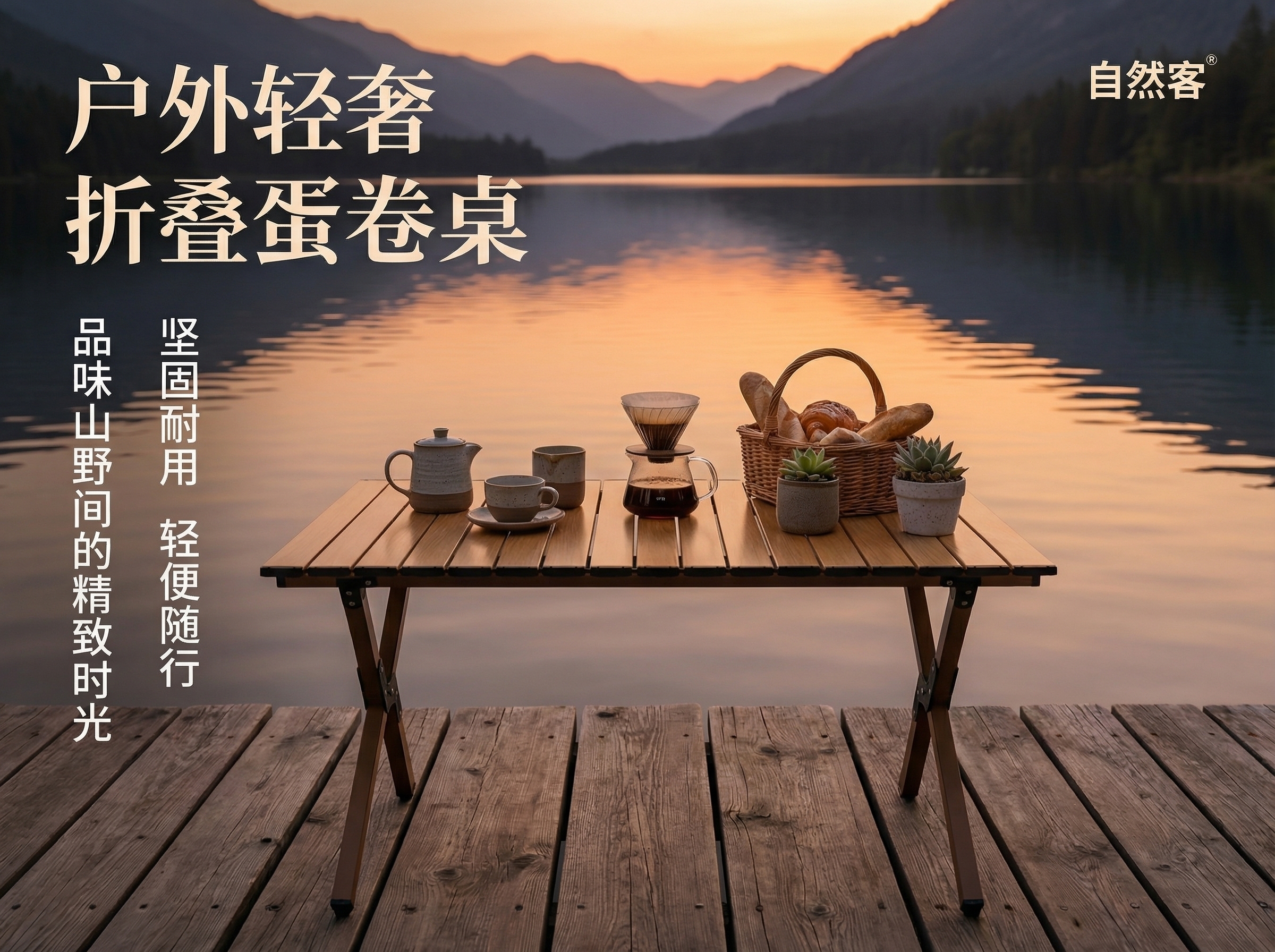 户外折叠椅/月亮椅户外/户外折叠桌/躺椅/可折叠饭桌产品图