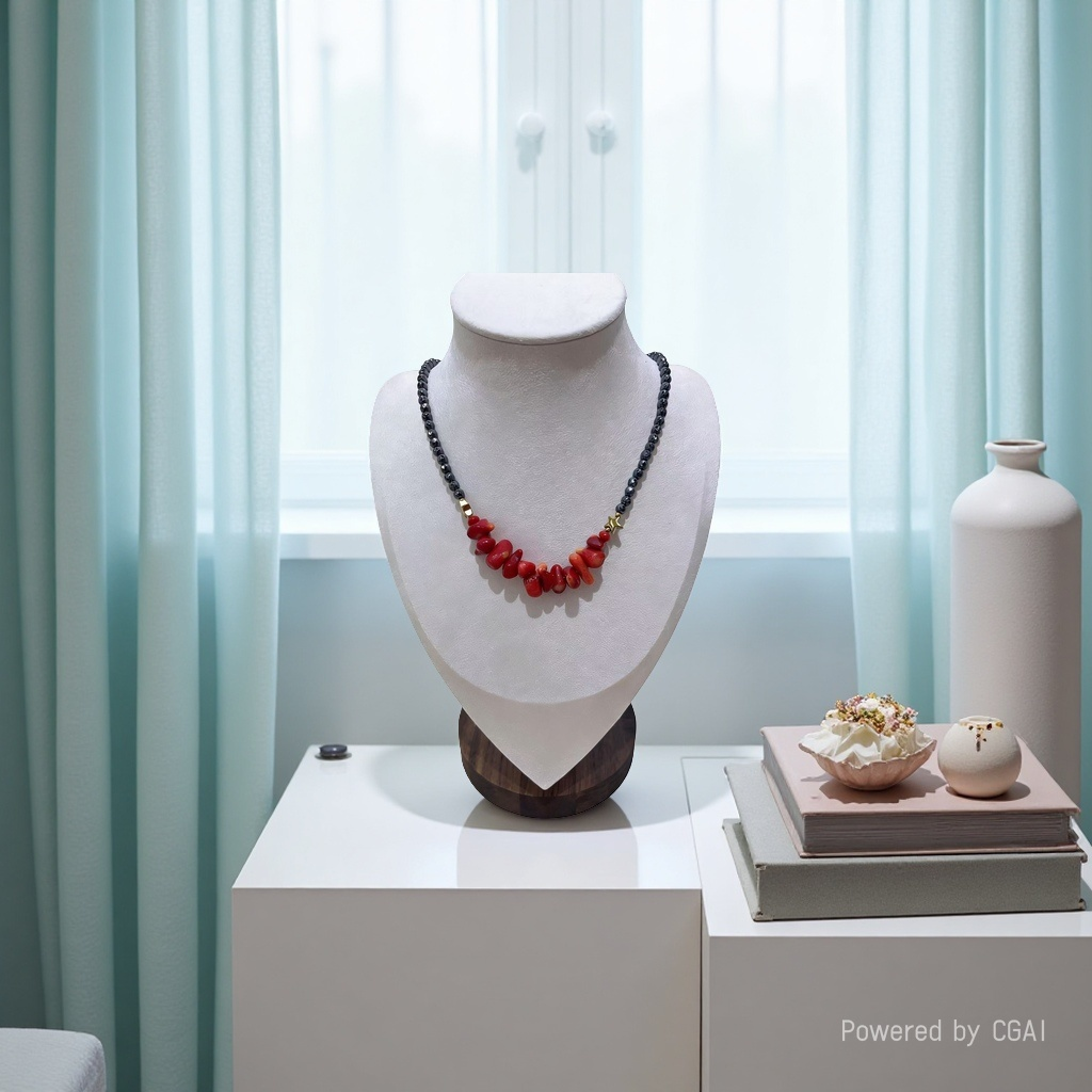 项链/珍珠/天然石项链/珍珠链条女款拼接气质/珍珠项链细节图