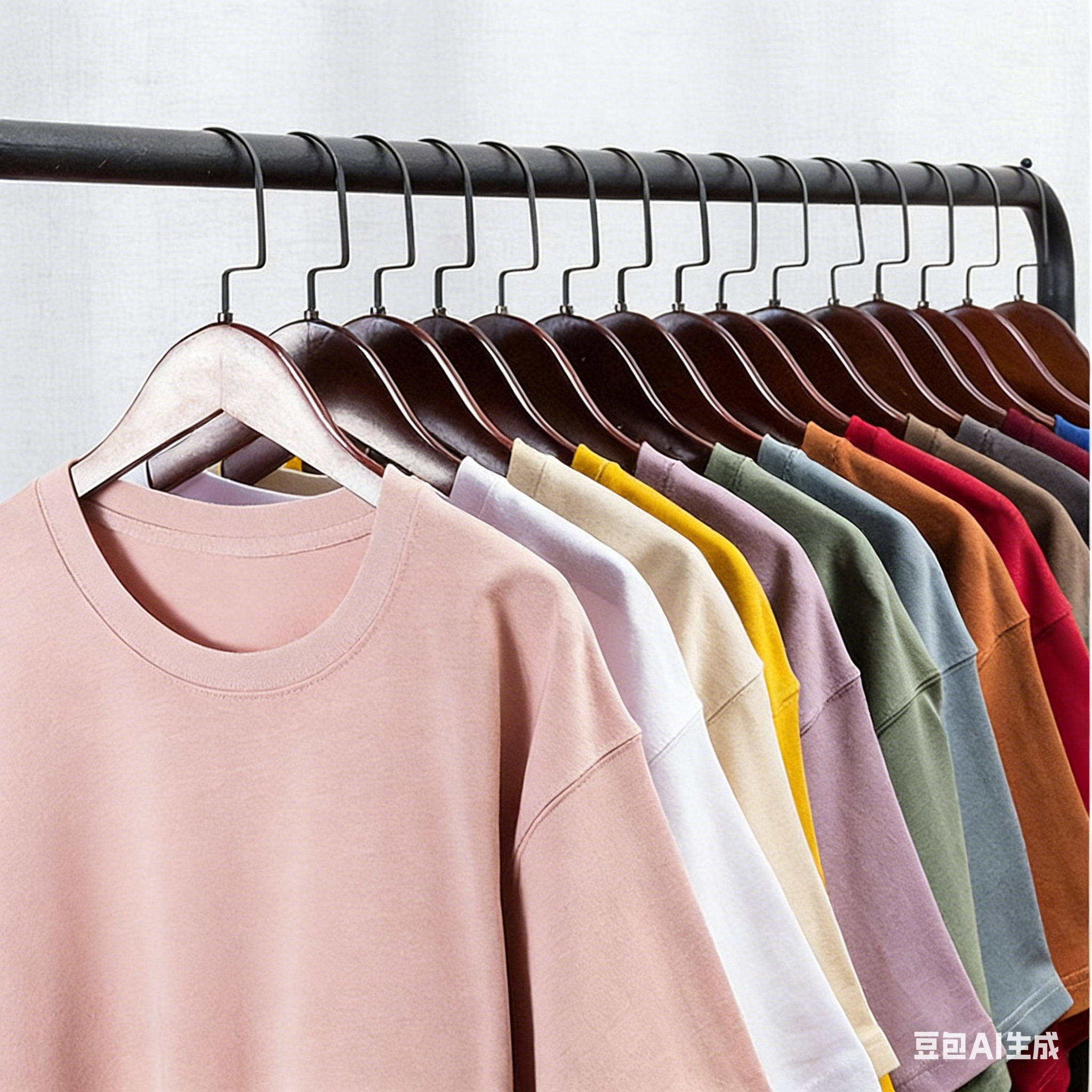 280 Heavyweight off-the-shoulder casual versatile short-sleeved T-shirt, thickened Japanese retro foreign trade loose fashion brand pure cotton half-sleeve custom Item Picture