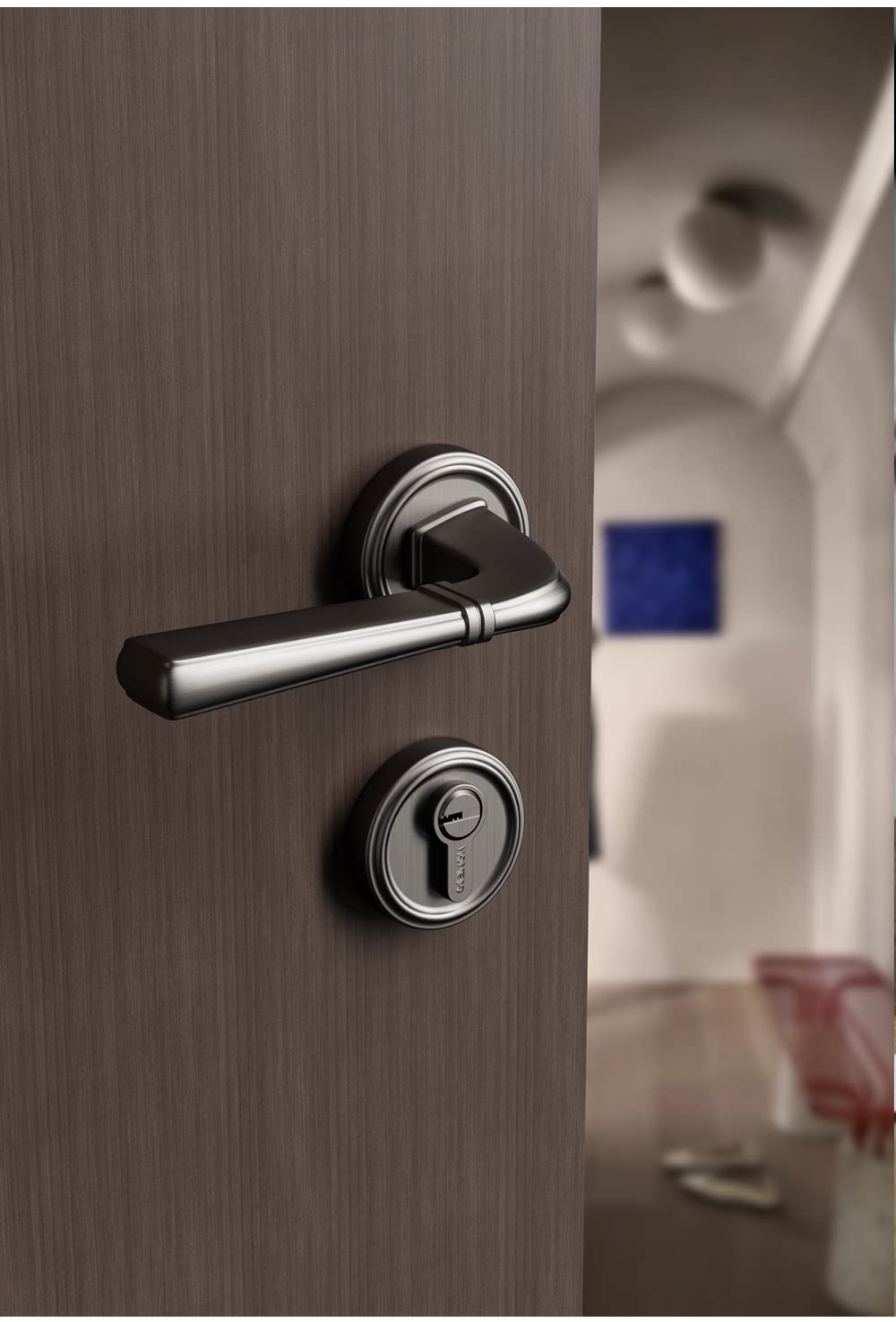 RENZ aluminum alloy door lock, old-fashioned anti-theft door handle lock, 120mm pic 15