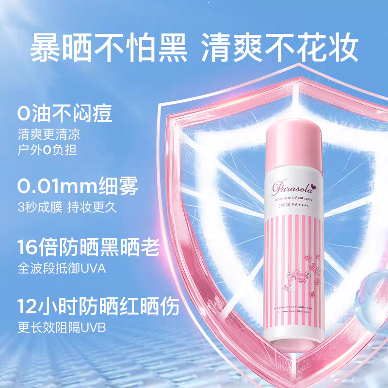 Original imported Naris Little Umbrella Sunscreen Spray 180ml, suitable for all body, face and body UV protection sunscreen Specification image