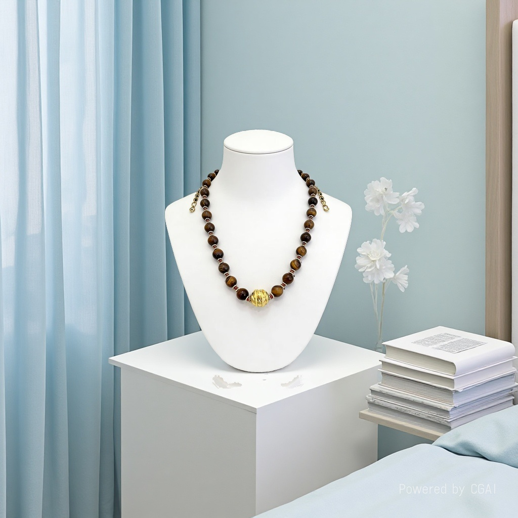 项链/珍珠/天然石项链/珍珠链条女款拼接气质/珍珠项链产品图