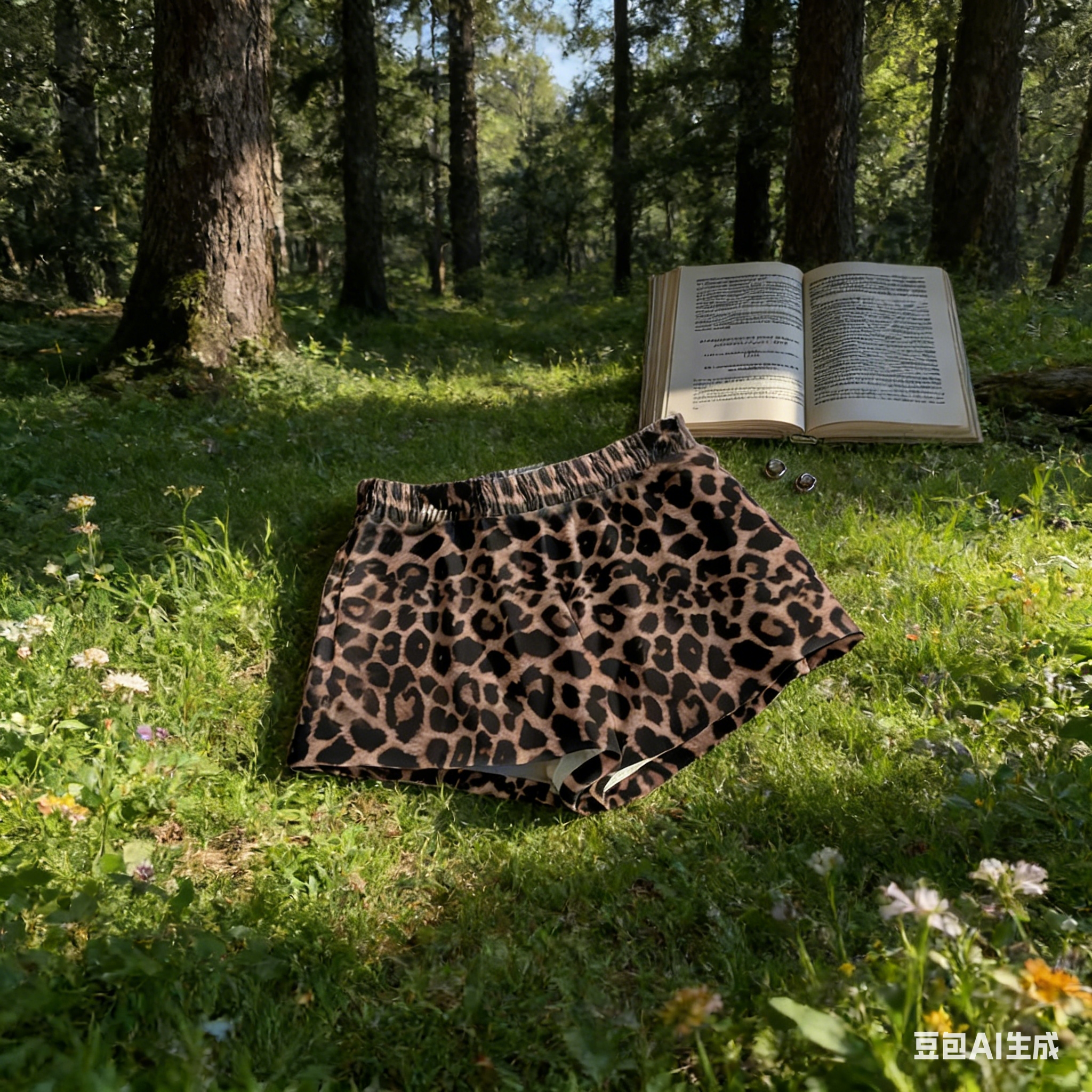 Leopard print shorts for women in summer 2025: Pear-shaped figure, high waist, loose and slimming. Hot pants make legs look longer. Casual and fashionable details Picture