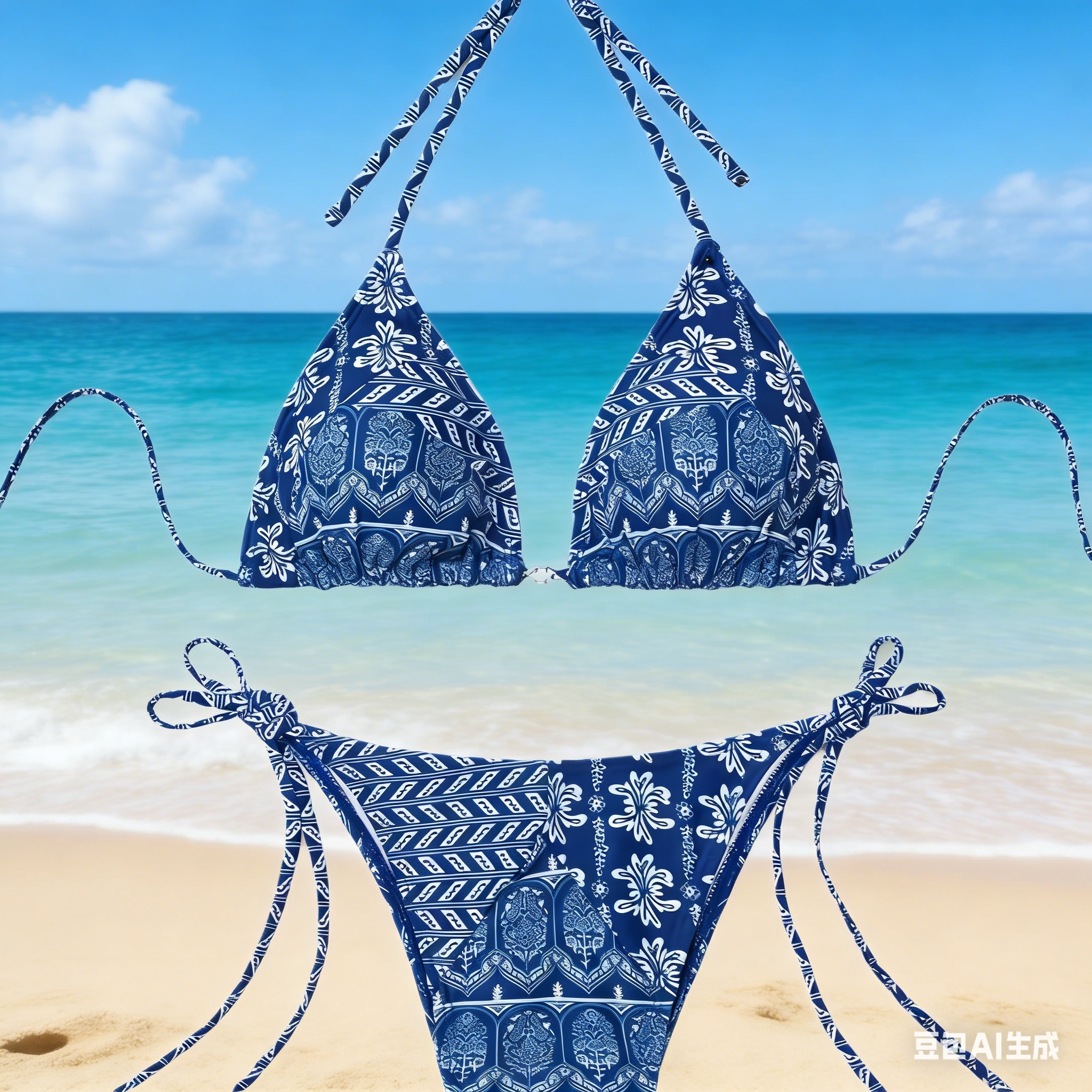 2026 New style bikini Cross-border European and American triangular cup printed sexy bikini two-piece swimsuit Application Scenario
