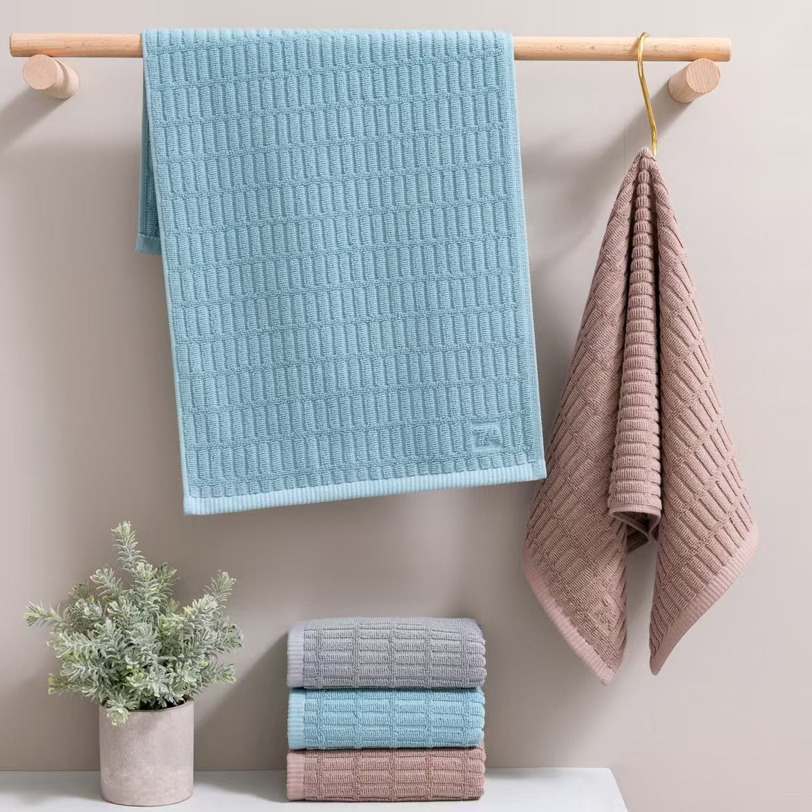 Pure cotton household adult face towel 30x60cm, all-cotton absorbent towel for wiping the face