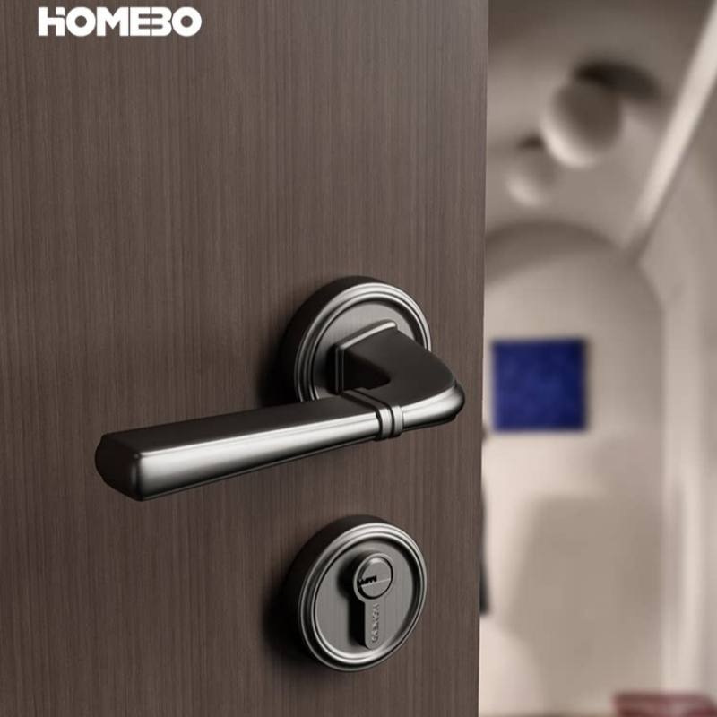 RENZ aluminum alloy door lock, old-fashioned anti-theft door handle lock, 120mm Specification image