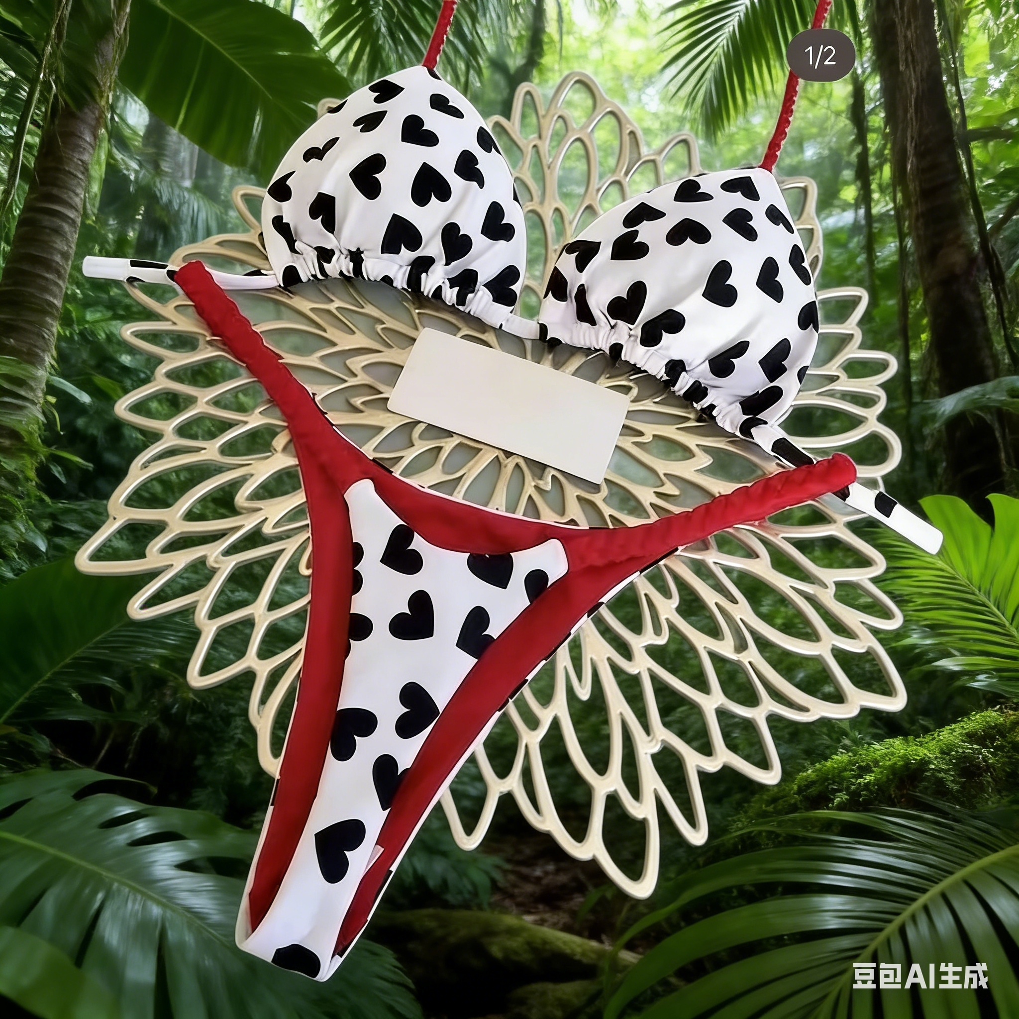 2026 European and American new bikini special fabric printed swimwear, beach sexy women's swimwear Item Picture