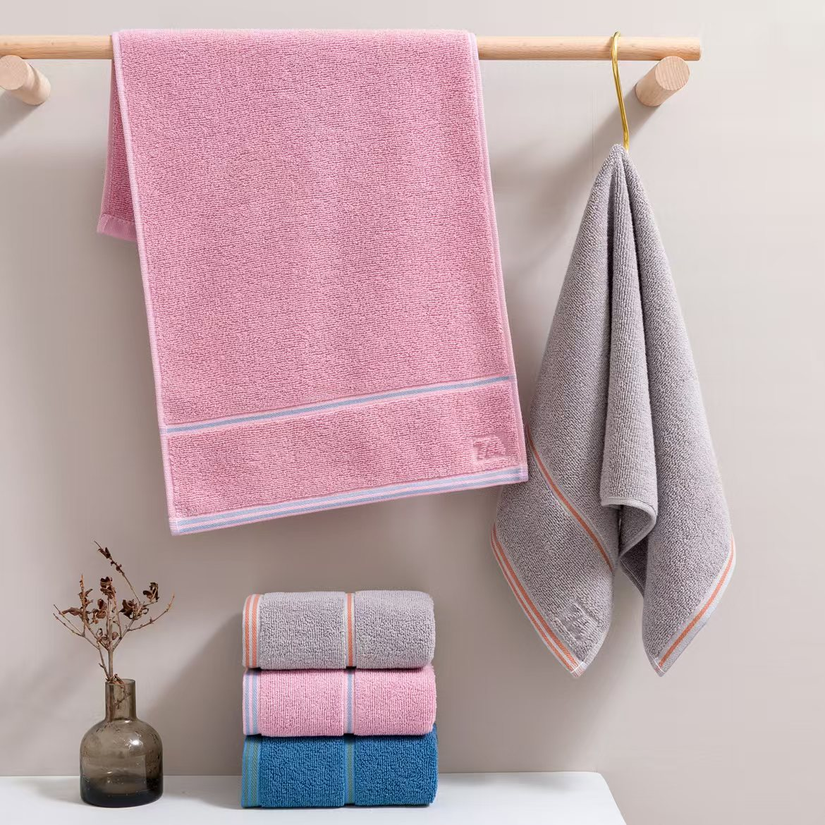 Pure cotton household towel, adult face towel, 30x60cm, all-cotton, soft, absorbent and skin-friendly