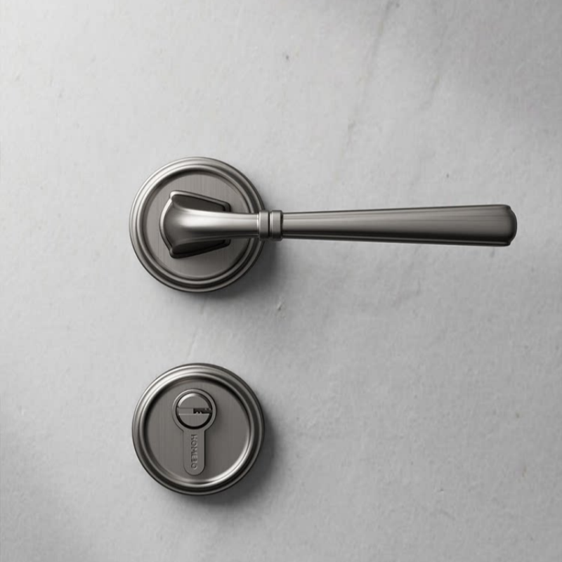 RENZ aluminum alloy door lock, old-fashioned anti-theft door handle lock, 120mm details Picture