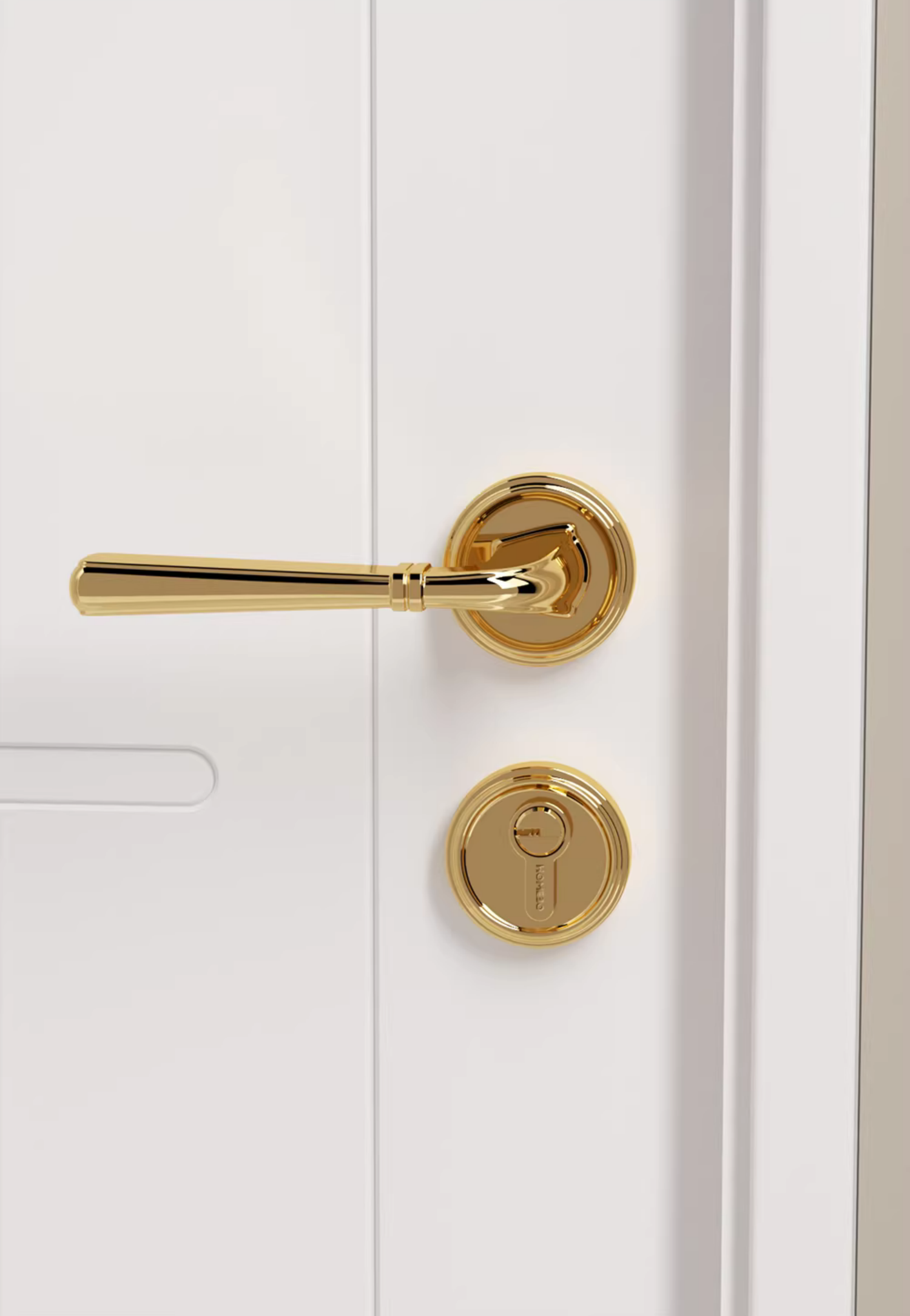 RENZ aluminum alloy door lock, old-fashioned anti-theft door handle lock, 120mm pic 10