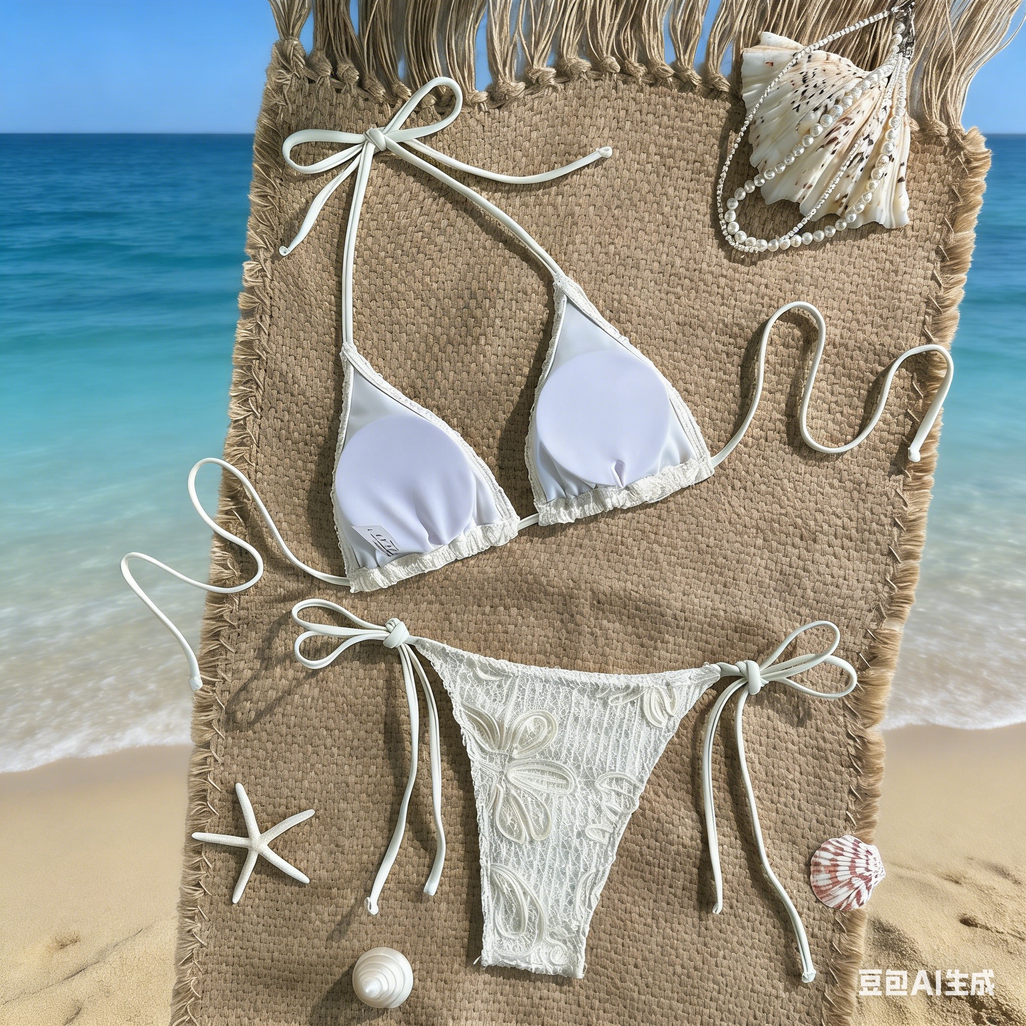 2026 New sexy solid color ins style women's three-point swimsuit bikini for Sanya vacation, cross-border details Picture