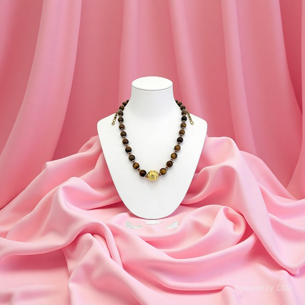 项链/珍珠/天然石项链/珍珠链条女款拼接气质/珍珠项链细节图