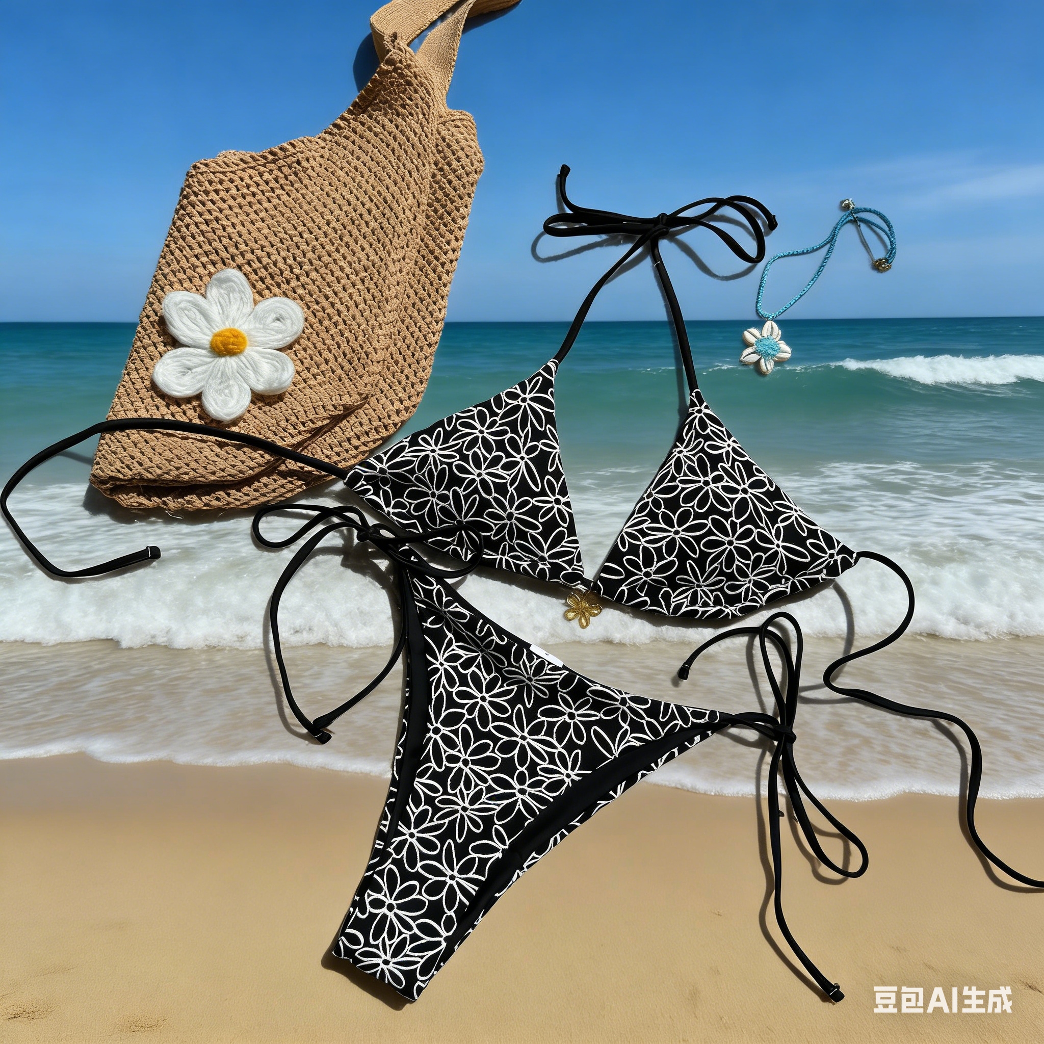 In 2025, a new sexy two-piece bikini swimsuit from Europe and America, featuring women's split necklaces and lace-ups, is a bestseller Application Scenario