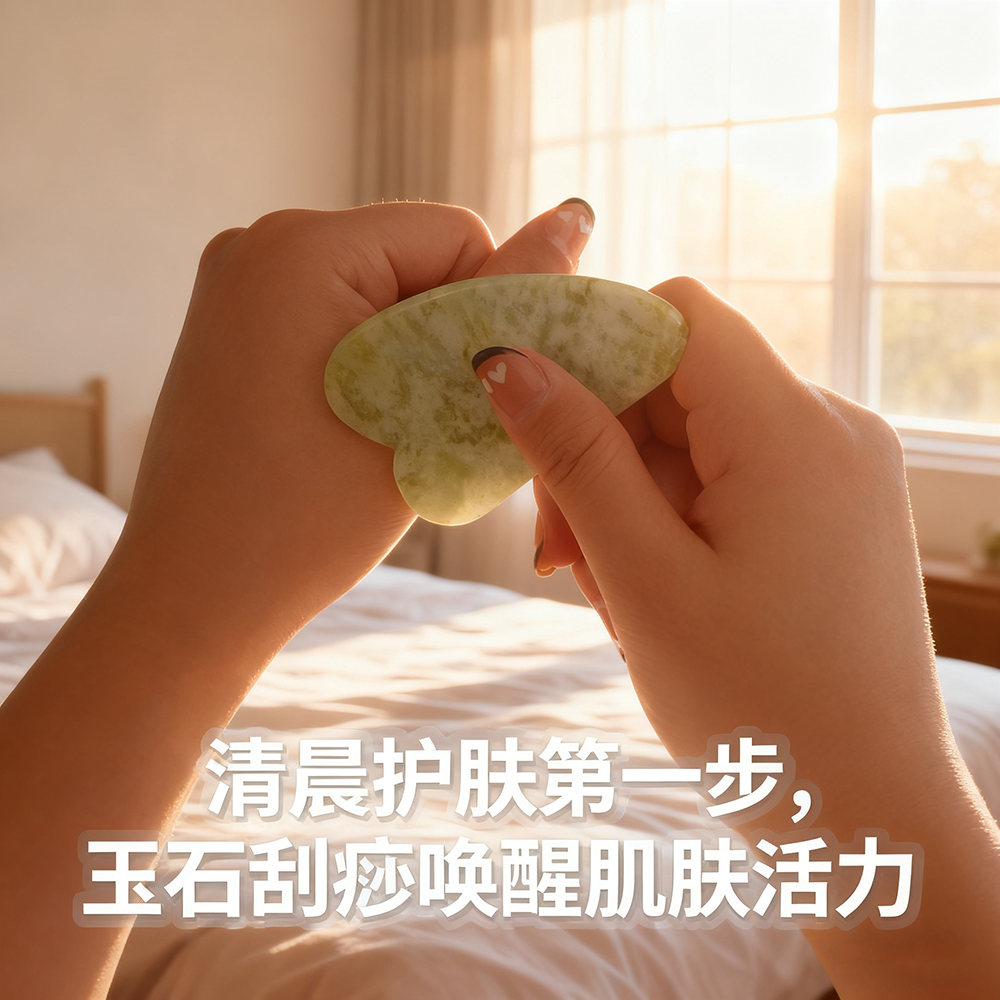玉石刮痧板/刮痧板/经络/紫铜刮痧/指压板白底实物图