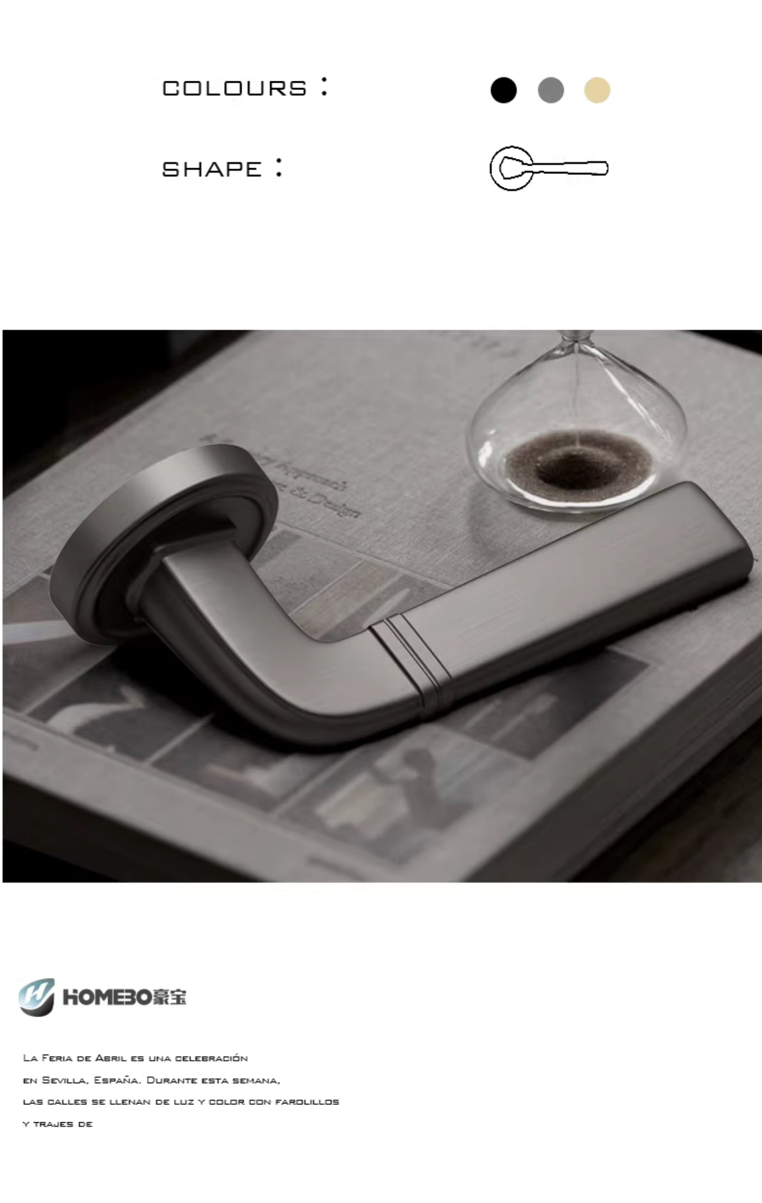 RENZ aluminum alloy door lock, old-fashioned anti-theft door handle lock, 120mm pic 2