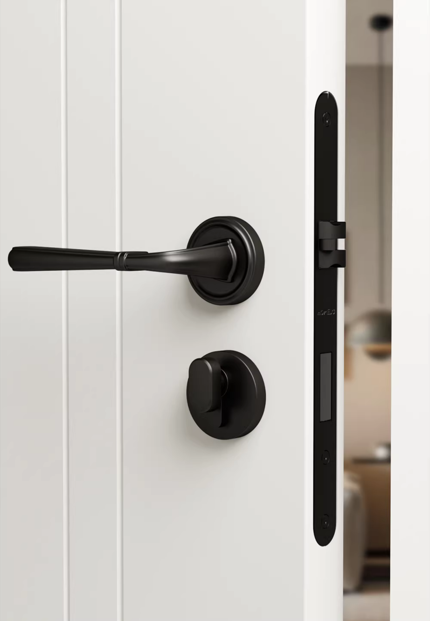 RENZ aluminum alloy door lock, old-fashioned anti-theft door handle lock, 120mm pic 5
