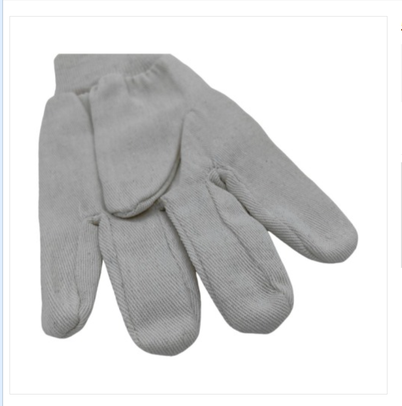 Knitted ruffled canvas gloves, iron ore mining protective labor gloves, twill fabric cut-resistant gloves Specification image
