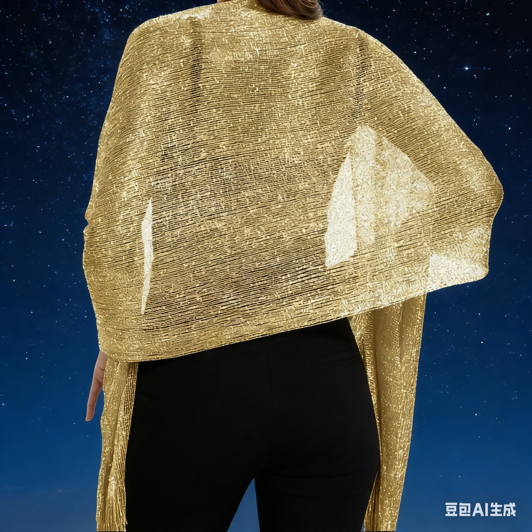 Cross-border European and American best-selling gold and silver thread beach and beach play flat scarves, tassel scarves, dinner party, dance party and wedding costumes details Picture
