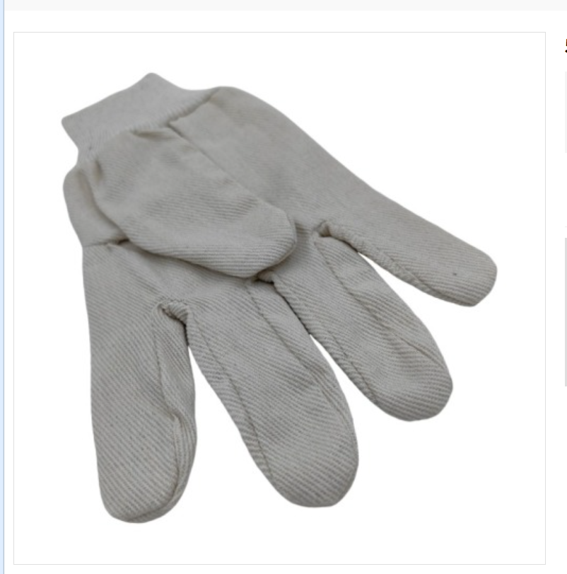 Knitted ruffled canvas gloves, iron ore mining protective labor gloves, twill fabric cut-resistant gloves details Picture