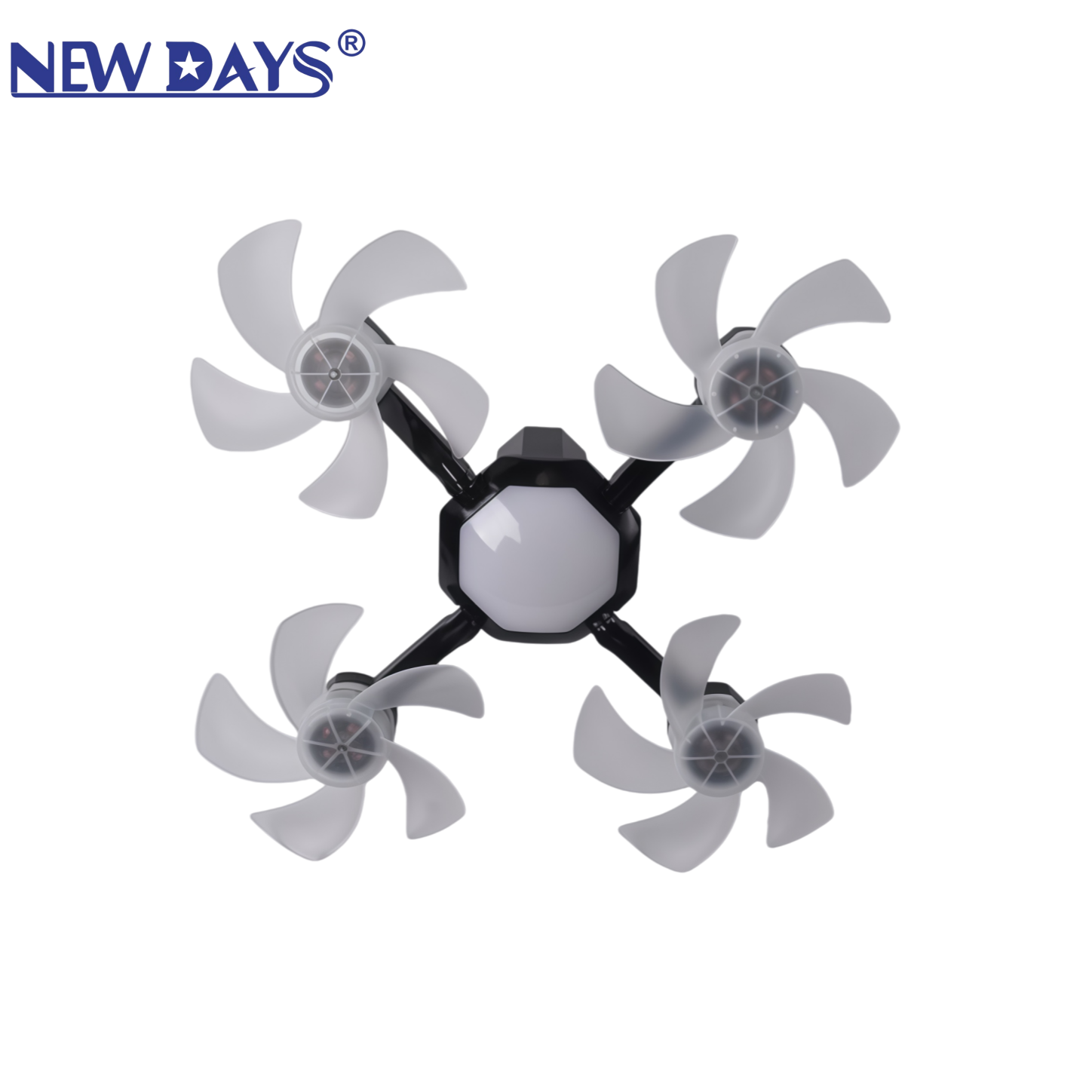 NEWDAYS品牌跨境新款无人机风扇灯新款卧室餐厅智能风扇灯跨境静音遥控吊扇灯护眼节能照明灯风扇