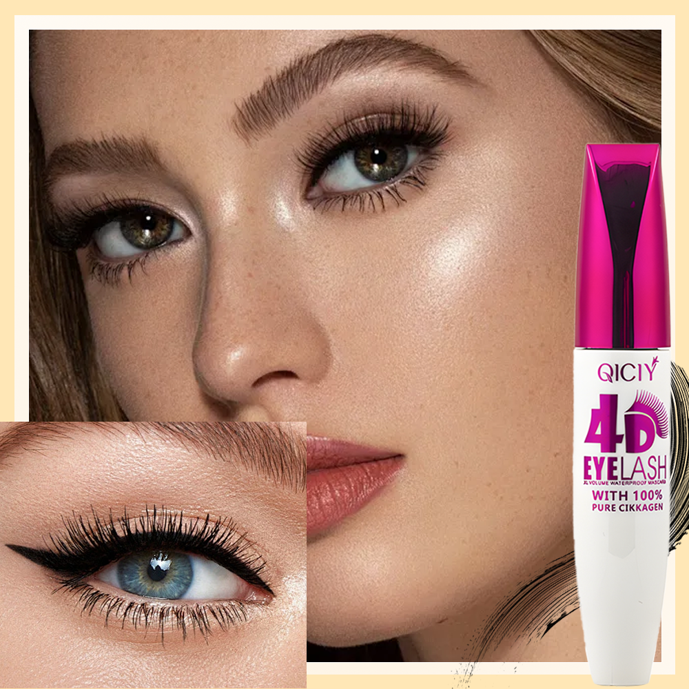 QICIY Mascara tube Mascara 4D three-dimensional makeup effect, slender and long-lasting without smudging, professional brush head, beginage-friendly beauty and makeup Application Scenario