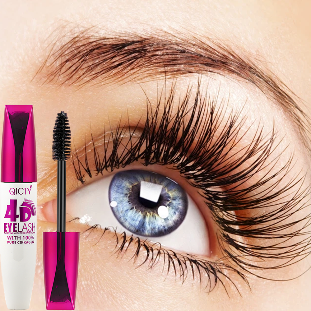 QICIY Mascara tube Mascara 4D three-dimensional makeup effect, slender and long-lasting without smudging, professional brush head, beginage-friendly beauty and makeup Specification image