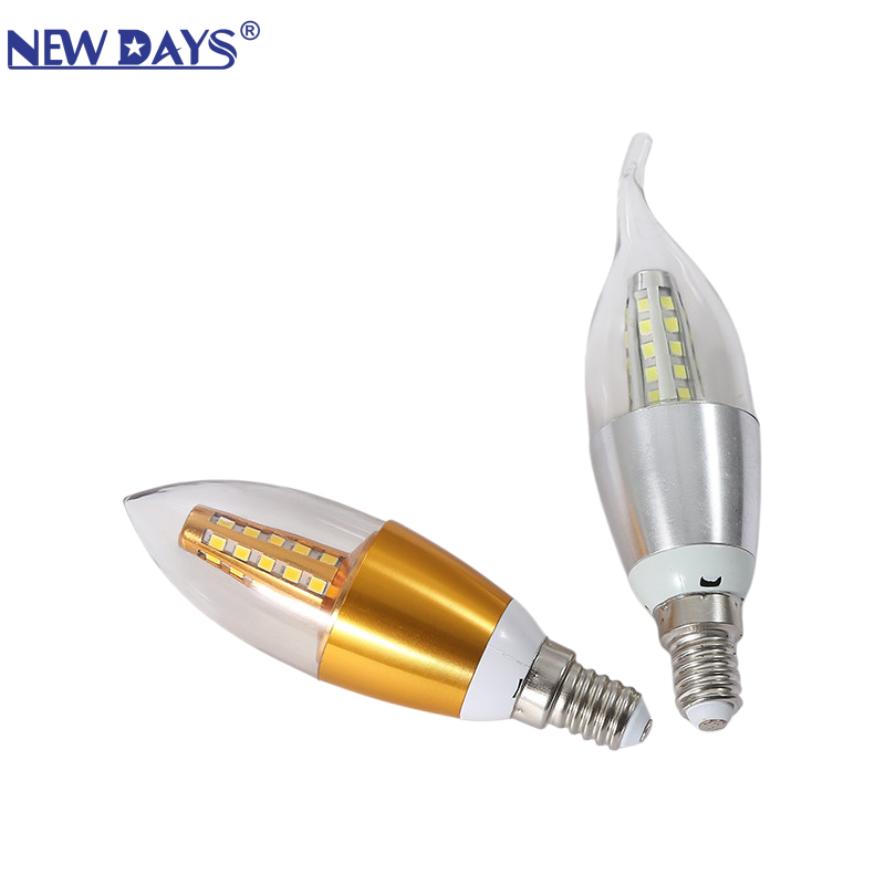 NEWDAYS brand cross-border new led bulb, candle lamp, corn lamp, E14-E27 screw-down tail tip bulb, high-brightness energy-saving light source bulb