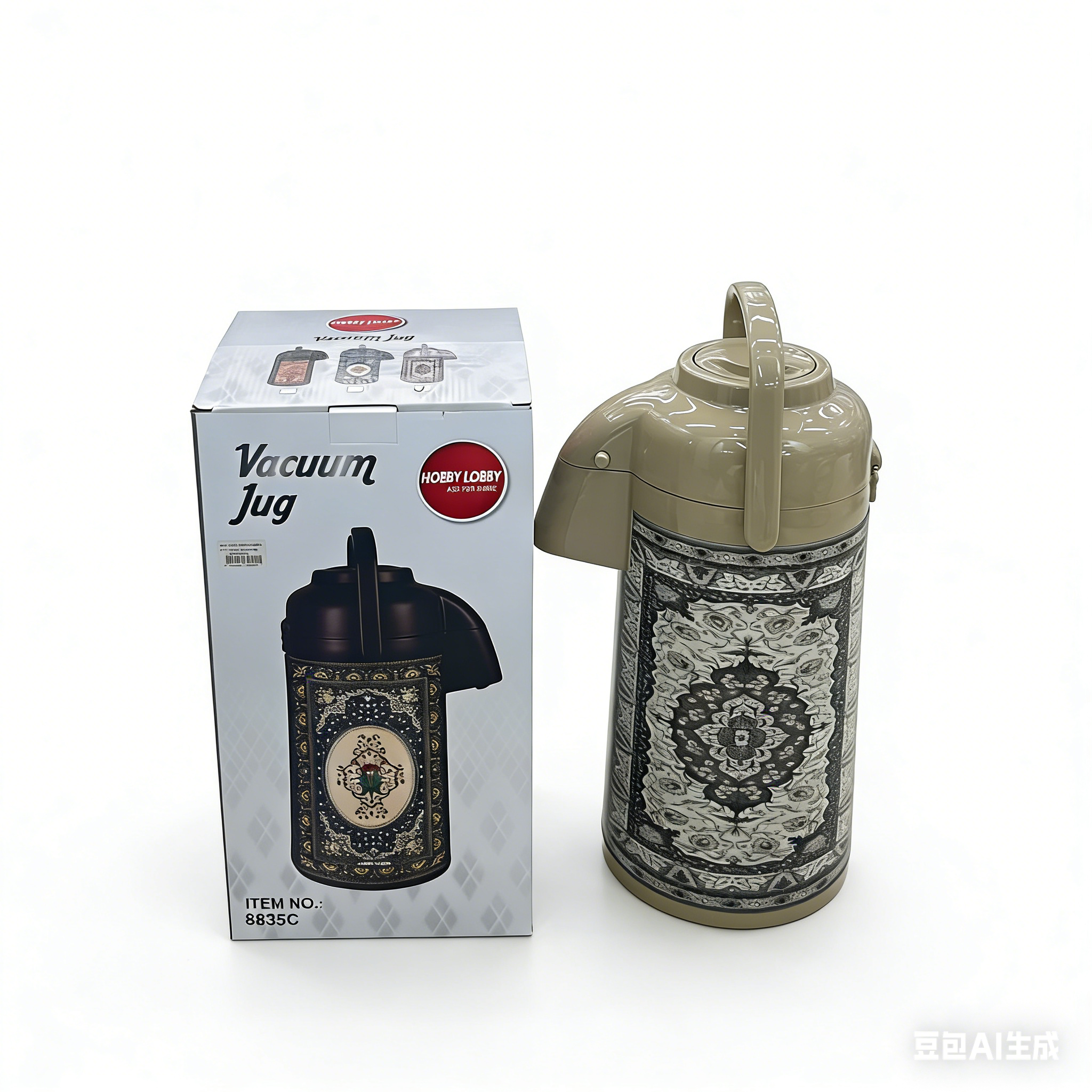 Retro Persian-style thermos flask, 3L large capacity thermos flask, household and commercial guests' warm water flask Item Picture